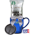 USA Made White Mug with Starbucks Coffee - Blue